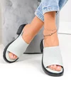 Papuci dama piele naturala gri cu talpa joasa F001-801 5