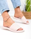 Papuci dama piele naturala roz perforati cu talpa flexibila F001-784 2