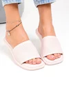 Papuci dama piele naturala roz perforati cu talpa flexibila F001-784 1
