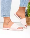 Papuci dama piele naturala roz perforati cu talpa flexibila F001-784 5