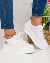 Pantofi casual piele naturala albi cu talpa groasa AW2023-31 1