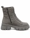 Ghete dama din piele naturala intoarsa gri F002-664 3