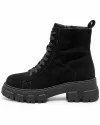 Ghete dama din piele naturala intoarsa negre F002-664 3