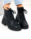 Ghete dama din piele naturala negre F002-664 1