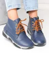 Ghete dama piele naturala bleumarin cu talpa flexibila F20-036 1