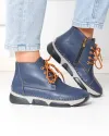Ghete dama piele naturala bleumarin cu talpa flexibila F20-036 4