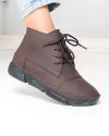Ghete dama piele naturala maro imblanite cu talpa flexibila F20-036 2