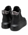 Ghete dama piele naturala negre cu platforma F002-444B 8