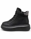 Ghete dama piele naturala negre cu platforma F002-444B 5