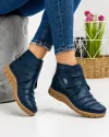 Ghete Imblanite Piele Naturala Noba - Bleumarin 3