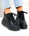 Ghete scurte dama din piele naturala negre T-2626 3