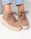 Ghete scurte dama piele naturala intoarsa kaki T7026 3