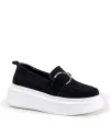 Mocasini piele naturala intoarsa negri cu talpa alba SD-306 8