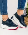 Pantofi Bleumarin Casual Piele Naturala AW376 1