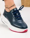 Pantofi Bleumarin Casual Piele Naturala AW376 3