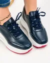 Pantofi Bleumarin Casual Piele Naturala AW376 4