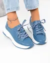 Pantofi casual albastri din piele naturala T-2820 4