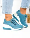 Pantofi casual dama din piele naturala albastri ZT-04 5