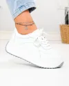 Pantofi casual dama din piele naturala albi F002-674 1