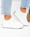 Pantofi casual dama din piele naturala albi F002-674 4
