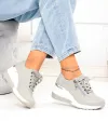 Pantofi casual dama din piele naturala gri ZT-04 1