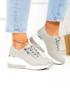 Pantofi casual dama din piele naturala gri ZT-04 5