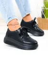 Pantofi casual dama din piele naturala negri F002-674 2