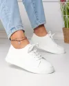 Pantofi casual dama piele naturala albi captusiti F001-A09 2