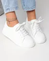 Pantofi casual dama piele naturala albi captusiti F001-A09 4