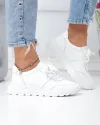 Pantofi casual dama piele naturala albi cu talpa flexibila F001-972 2