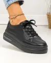 Pantofi casual dama piele naturala negri captusiti F001-771 4