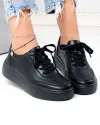 Pantofi casual dama piele naturala negri cu varf rotund F001-924 3