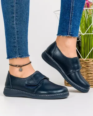 Pantofi Bleumarin Cu Bareta Casual Piele Naturala XH040