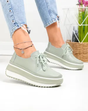 Pantofi casual dama piele naturala barilla cu inchidere sireturi T6055