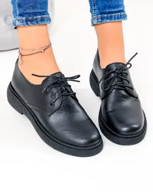 Pantofi Casual - Pantofi casual dama piele naturala negri PC857