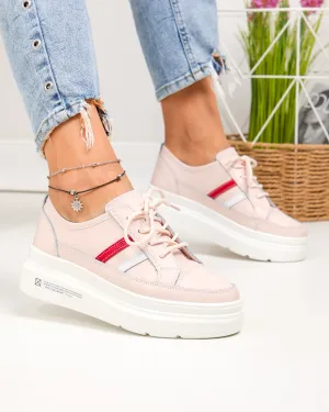 Pantofi Casual - Pantofi Piele Naturala Ava - Roz