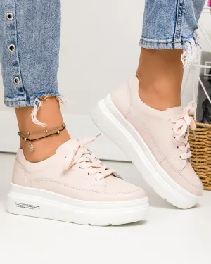 Pantofi Casual - Pantofi Piele Naturala Malia - Roz