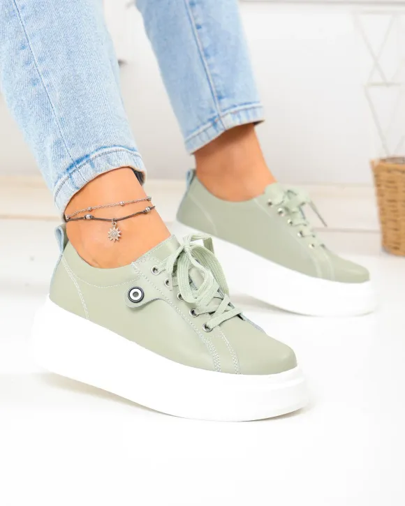 Pantofi casual din piele naturala barilla cu platforma T-5807