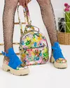 Rucsac dama piele naturala imprimeu multicolor POL152 2