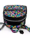 Rucsac dama piele naturala negru cu print picasso POL157 6