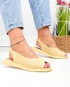 Sandale dama piele naturala galbene cu talpa flexibila T6028 4