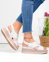 Sandale dama piele naturala gri cu talpa tip platforma si inchidere scai JY5225 2