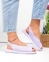 Sandale dama piele naturala mov perforate si talpa joasa flexibila T6028 3