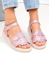 Sandale dama piele naturala mov sidef cu talpa joasa PV903 3