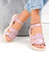 Sandale dama piele naturala mov sidef cu talpa joasa PV903 4