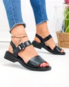 Sandale dama piele naturala negre cu inchidere catarama F005-018 4