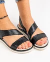 Sandale Dama Piele Naturala Negre T003517