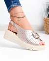 Sandale dama piele naturala rose perforate T-8021-2 5
