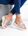 Sandale dama piele naturala rose perforate T-8021-2 2