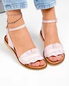 Sandale dama piele naturala roz cu talpa flexibila PV983 4